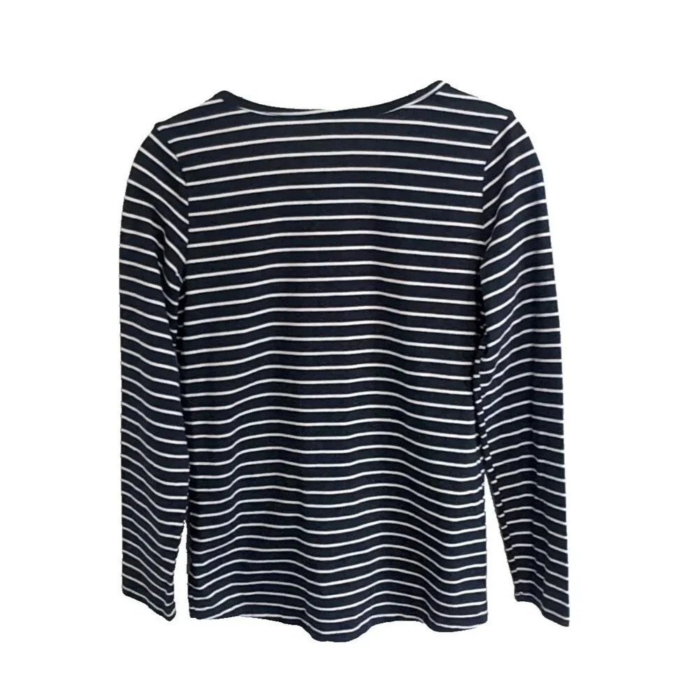 The Children Place Girls Long Sleeve T-Shirt Blue & White Lines Size XXL